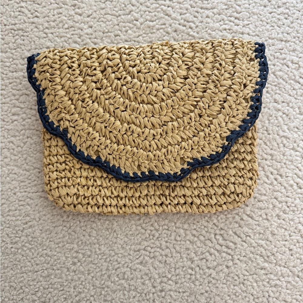 Johnnie-O Crochet Woven Clutch